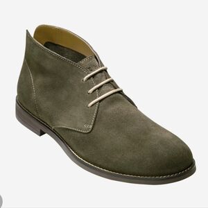 slim fit dress slacks Leather Chukka Boots- Green by Lethato main image 0
